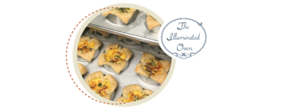 illuminated oven quiche and logo